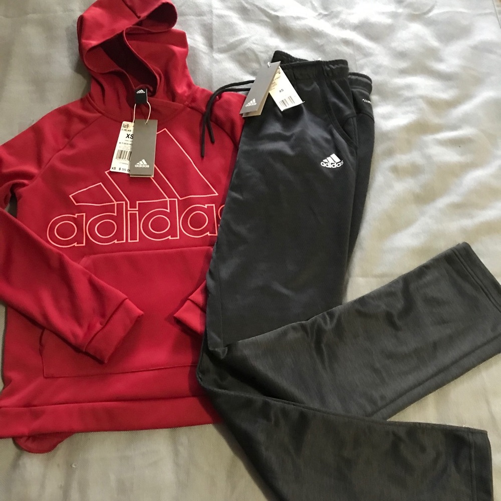 Brand New Adidas Hooded Sweater/Sweatpants XS